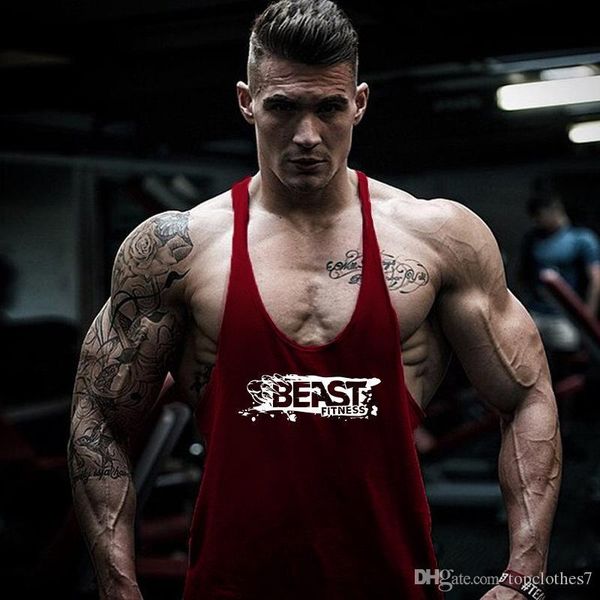 

mens fitness clothes the gym vest men stringer loa bodybuilding muscle sport shirt vest cotton sweatshirt body engineers, White;black