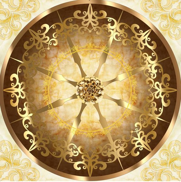 

stereoscopic ceiling golden time european hall ceiling 3d ceiling murals wallpaper