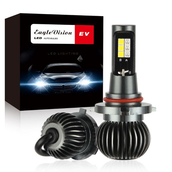 

one pair 80w 8000lm two-tone fog lights 12v auto csp led lamp ice blue amber