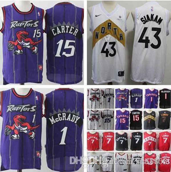 

2019 men toronto vince raptor 15 carter retro me h pa cal 43 iakam tracy 1 mcgrady new kyle 7 lowry jer ey