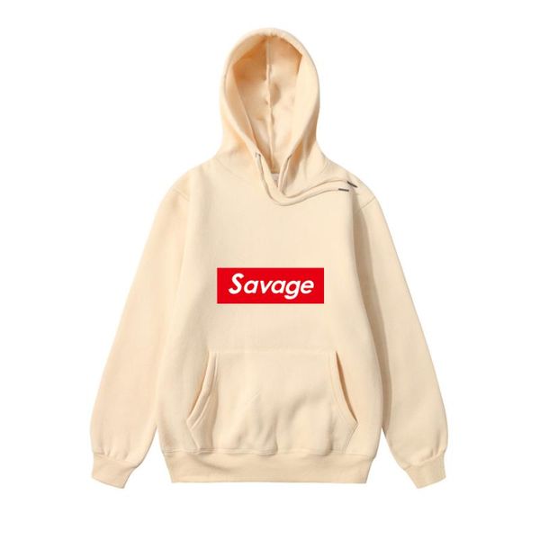 

2018 новый 21 дикие уличной одежды шерсть хлопка толстовки пародии нет сердца х саваж толстовка с капюшоном толстовка мужчины женщины хип-хо, Black