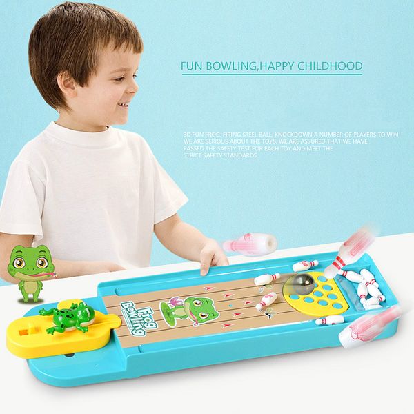 

wj1041x2 interactive toy mini frog bowling alley board game kindergarten educational toy launch pad bowling ball intelligence toys