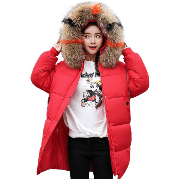 

winter coat women winter coat cotton clothing cotton women's new thick down padded fur collar women clothes, Tan;black
