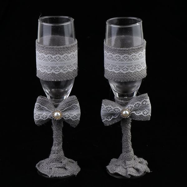 

2 pieces champagne glasses flutes wine glasses wedding party favors