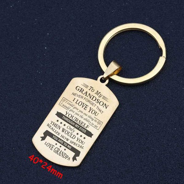 

for grandson keychain hand stamped yourself through my eyes only then would you realize how special you are to me grandpa gift, Silver