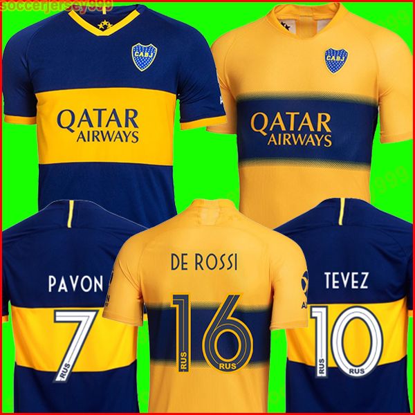 

New 2019 2020 boca junior occer jer ey home away 19 20 gago o valdo carlito perez de ro i tevez pavon jr port football hirt uniform