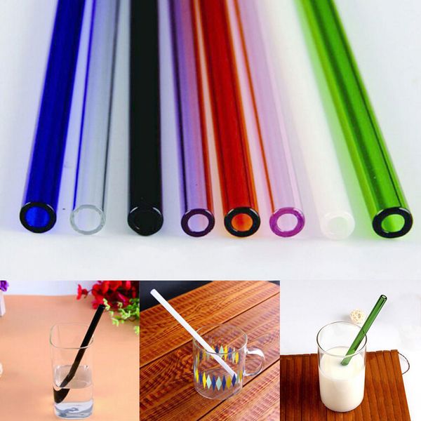 

1pc handmade healthy glass straw eco-friendly household glass straight pipet tubularis snore piece tube