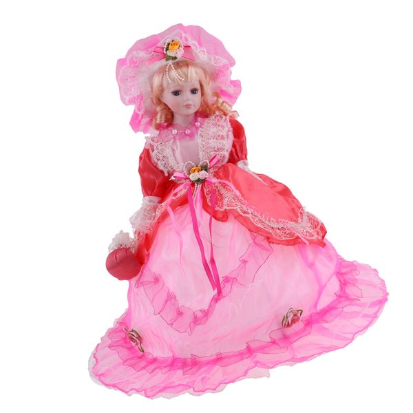 

45cm women's alexandra antique victorian winter porcelain doll with dress