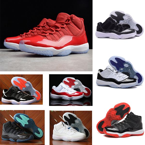 

2019 Nike jordon 11 basketball shoes На складе 11s Мужская обувь для баскетбола Конкорд 45 платиновый оттенок выпускного вечера ночь тренажерный зал Красный 11 спортивные кроссовки размер 36-47