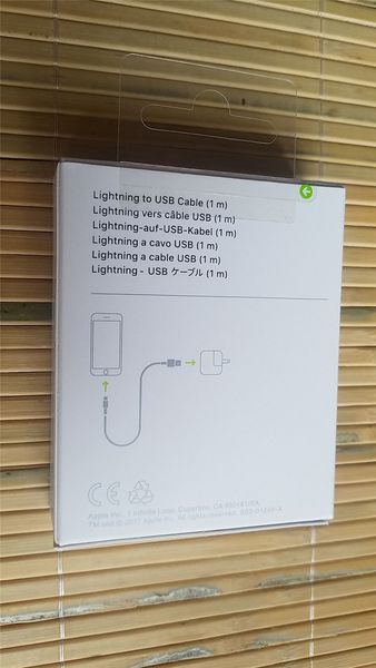 

60pc original oem quality a phone charger cable ip 5 6 7 8 1m 3ft u b data ync charger cable with retail packaging