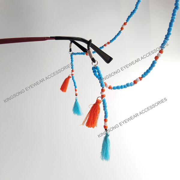 

2019 new design eyeglass bead chain with china knot fringe spectacle eyeglass with pendant reading glass string