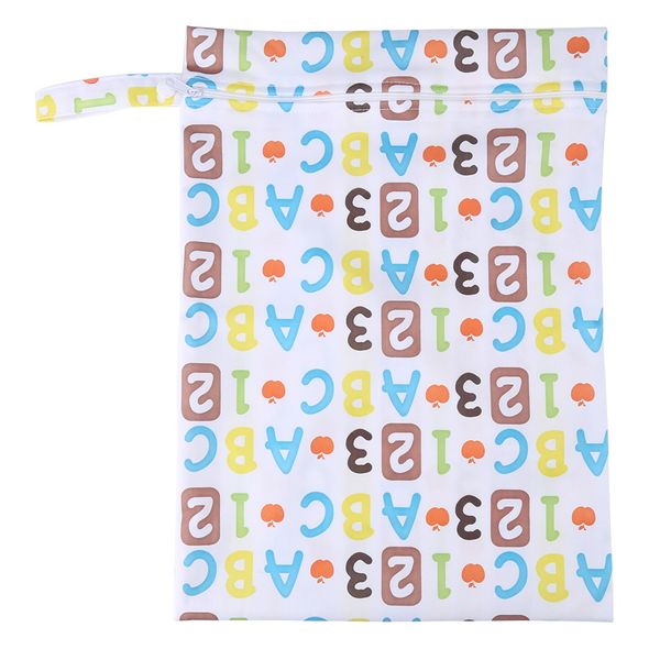 

printed pocket wet bag waterproof zip wet dry bag reusable nappy bags pul travel baby nappy mini size dry bags wetbags