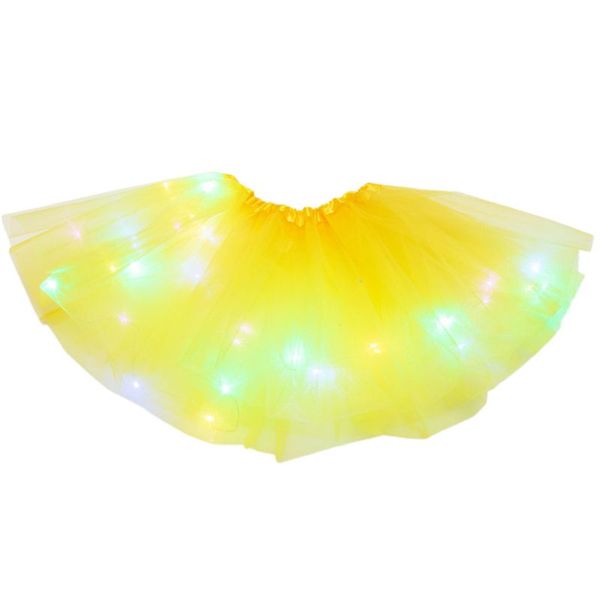 

little girls led light up tutu skirt neon colorful luminous party dance dress