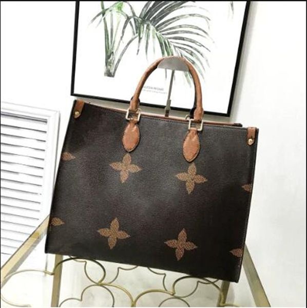 

new color genuine leather brand onthego petite boite chapeau bag women reverse monogrram shoulder handbag women big shopping bag date code