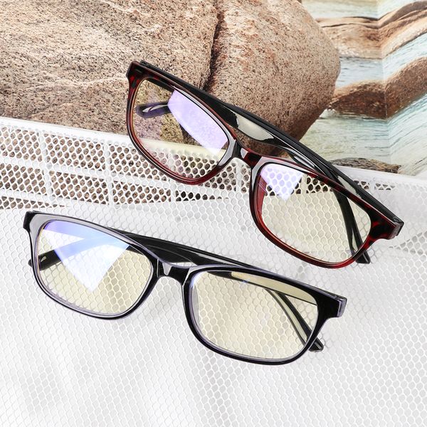 

1pc anti blue rays computer glasses blue light blocking glasses men square clear lens eyeglasses spectacle gaming glasses, Silver