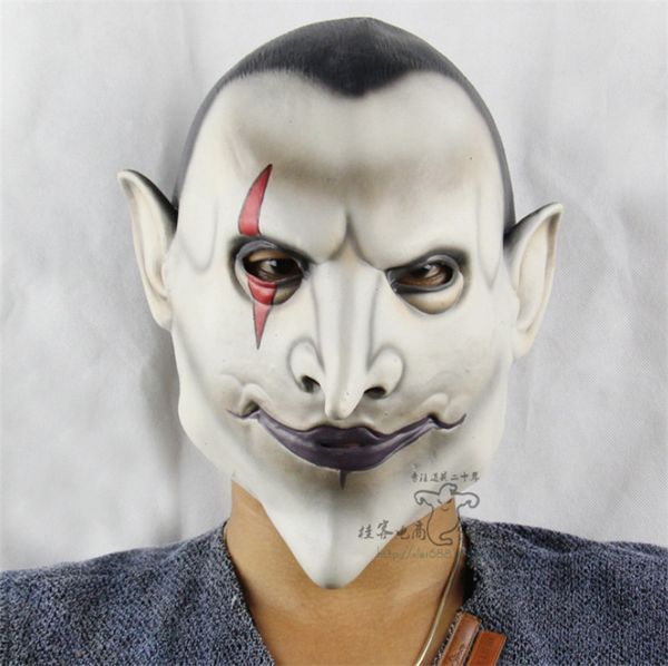 

halloween party supplies halloween hell warrior fashion novelty horrifying mask masquerade cosplay bar costume, Black;red