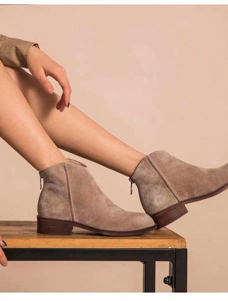 

well rubber boots leather for women low heel fashion girls shoes ladies cute short ankle boots woman fashion shoe, Black