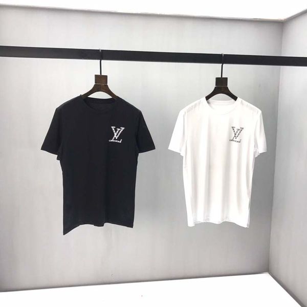 

2020ss spring fashion new t-shirt and summer new cotton printing short sleeve round panel collar t-shirt 5, White