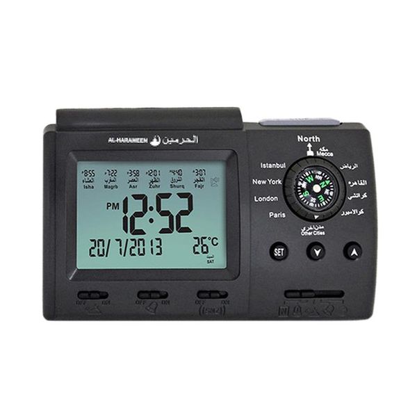 

islamic azan table clock muslim praying islamic azan clocks athan adhan qibla salah prayer support compass calendar alarm clock