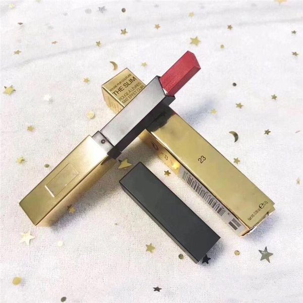 

Бренд Y Тонкий Rouge A Levres Кожа матовая помада N1 N9 N12 N18 N21 N23 N5 2.2g Макияж Помады Gold Tube