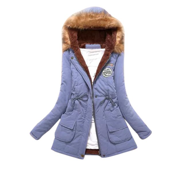

2019 new parkas female women winter hoodies coat thickening cotton winter jacket fashion womens outwear parkas for women, Black