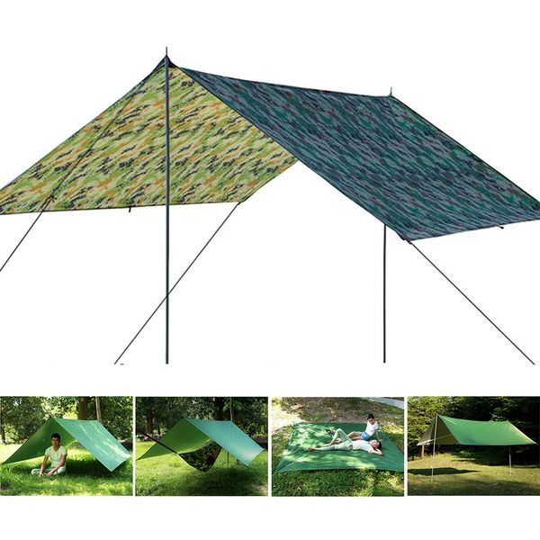 

travel waterproof shelter adventure sun shade rain canopy folding camping portable mat outdoor tent fishing