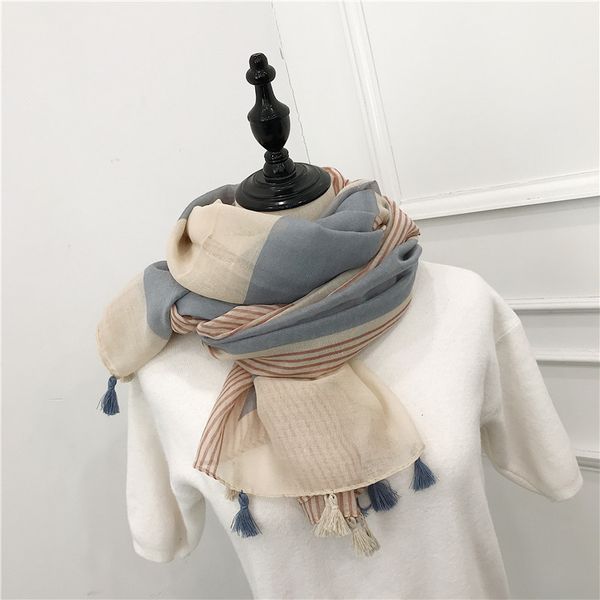 

2019 nwe style scarf geometric printing with tassel fashion design for beach and travelling