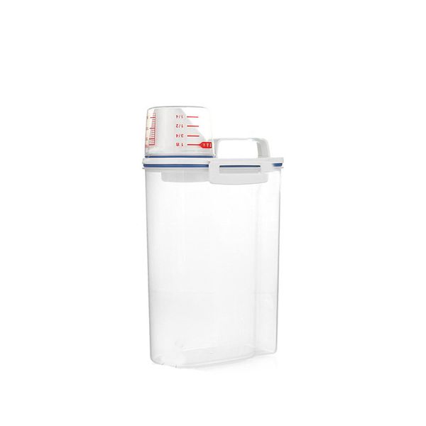 

25#2l plastic storage box kitchen food grain rice container nice cereal dispenser kitchen portable organizer plastic storage box