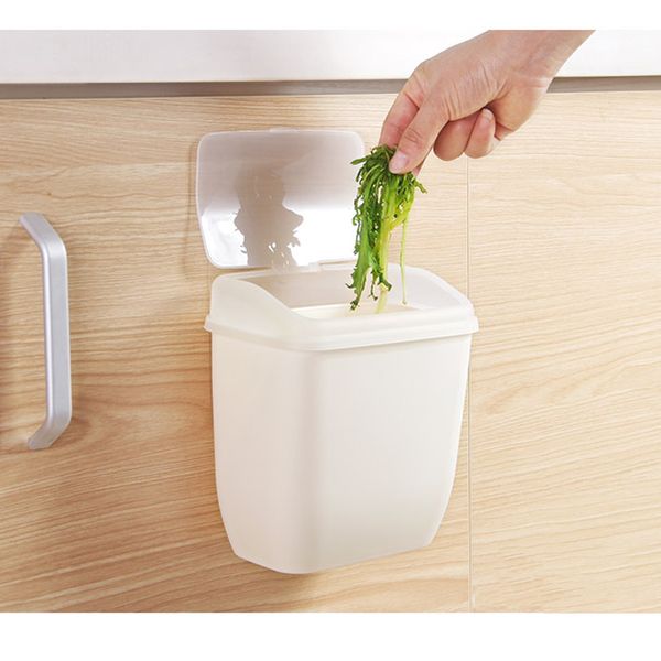 

wall mounted wastebasket trash can for bathroom, kitchen, office