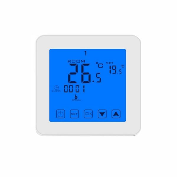 

large touch screen programmable electric heating thermostat carbon crystal wall warm thermostat smart home supplies hy08bw pet products