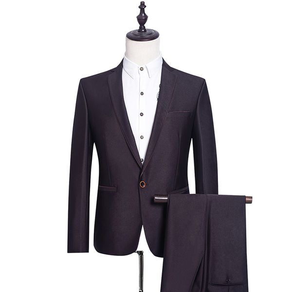 

2016 new arrival purple wool men's weding dress,one button casual suit men, men's business suits,plus-size s -3xl, White;black