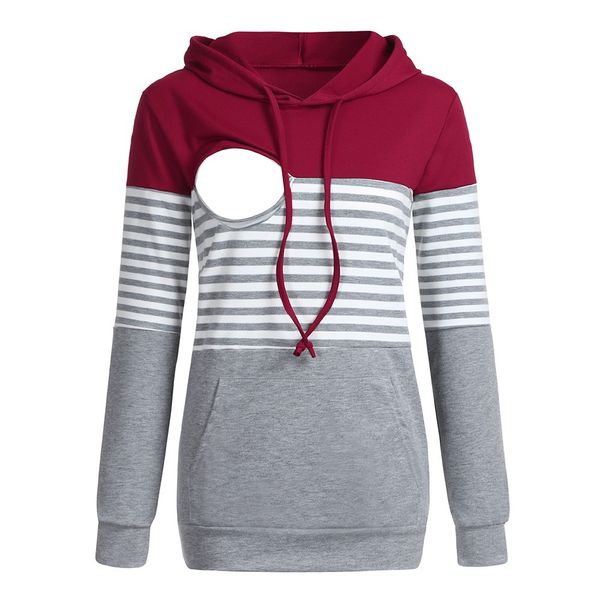 

arloneet maternity hoodies long sleeve blouse pregnant nursing breastfeeding clothing women hooded hoody clothes cj09, White