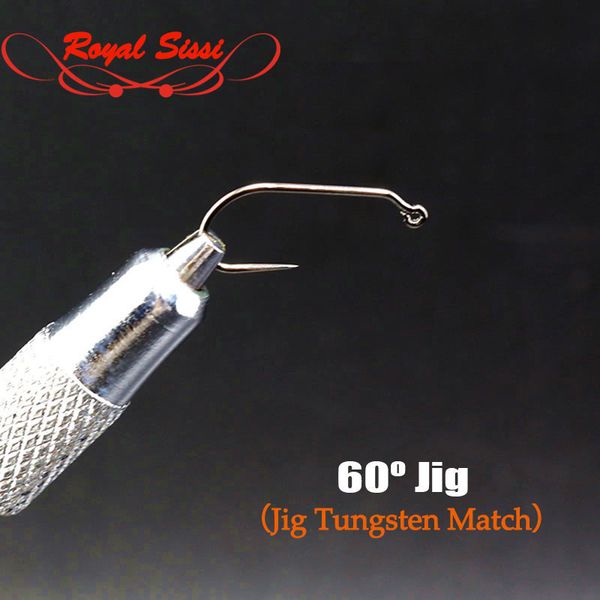 

20 pcs 8# 10# 12# 14# 16# tying hook 60 degree jig hook/flat eye barbless point for dry& wet flies tungsten beads attachable
