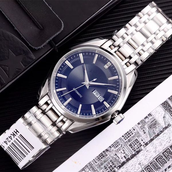 

мода мужские часы автоматический механический механизм авто дата неделя минеральное стекло зеркало 316 корпус из нержавеющей стали ремешок с, Slivery;brown