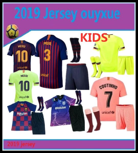 

Kid kit 2018 2019 barcelona occer jer ey 19 20 inie ta uarez on dembele third 3rd pink pique me i champion football hirt