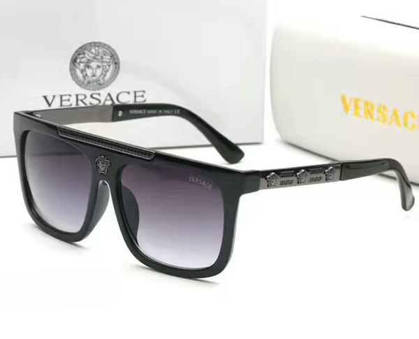 

Sun gla e retro vintage men ungla e de igner ungla e hiny gold frame women ungla e with box, White;black