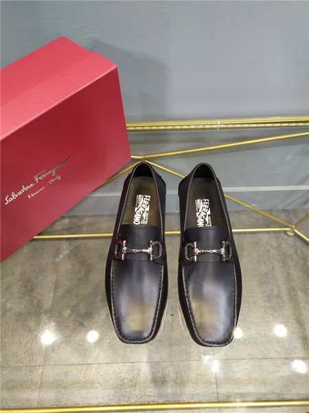

leather mens loafers shoes 2019 new spring men's peas shoes non-slip casual shoes's breathable driving men's shoes big size:3, Black