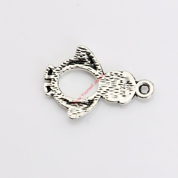 

wholesale-antique silver plated snowman boy charms pendants for necklace jewelry making diy handmade craft 26x18mm, Bronze;silver