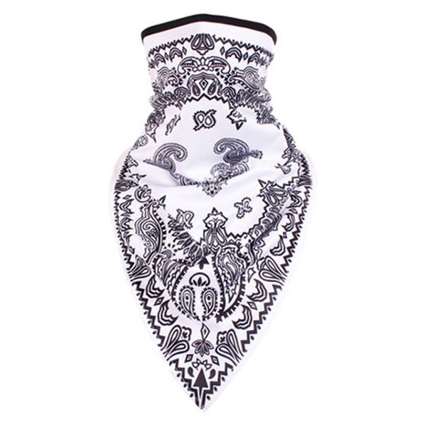 

outdoor face mask cycling face masks half cycling bandana triangle ice headwear bike facemask sports print new handband scarf, Black