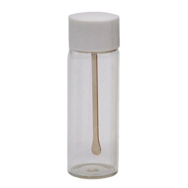 

glass bottles snuff snorter pill box case portable sniffer bottle metal spoon case 2colors pill box contair 2018 new style e5m1