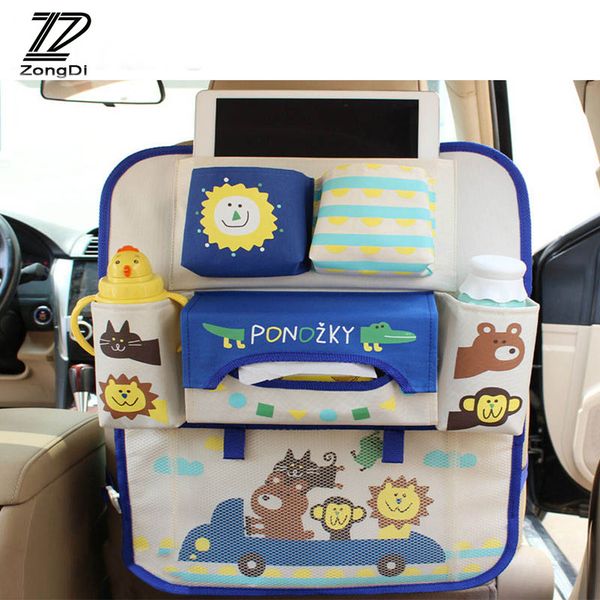 

zd car cartoon kids bag for a4 b7 b5 a6 c6 q5 civic 2006-2011 fit accord crv seat back luggage net organizer covers