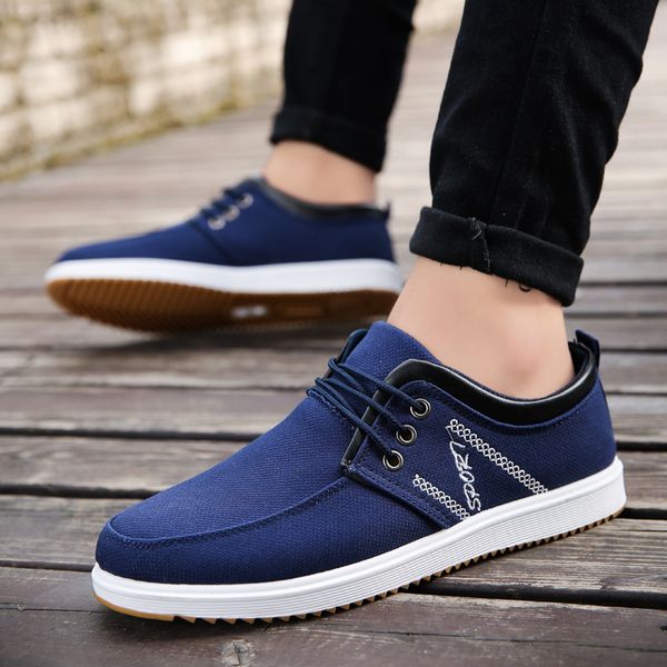 

2019 men shoes summer canvas shoes men breathable canvas walking zapatillas hombre deportiva z13-88, Black
