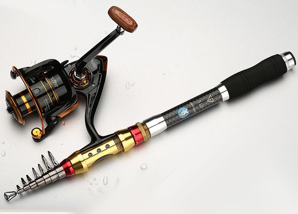 

carbon squid telescopic fishing rod ocean rock hard short pole sea fishing stick ultralight spinning travel rod
