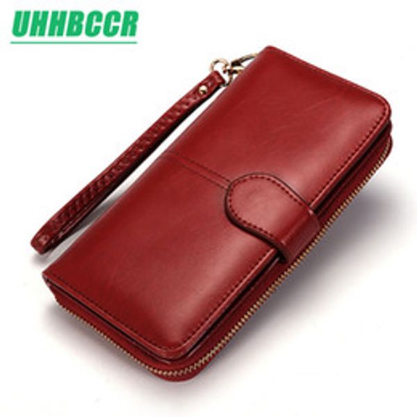 

2018 fa hion wallet cowhide leather female long wallet women zipper pur e coin pur e 60017