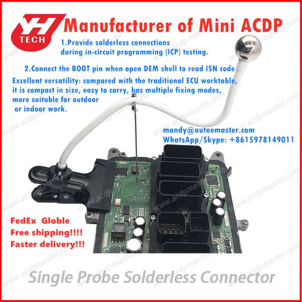 

yanhua acdp ecu test frame solderless connector connect boot point during icp testing