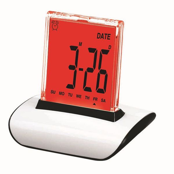 

abs lcd electronic changing white timer desk car digital display 7 colors led date alarm clock snooze function bed