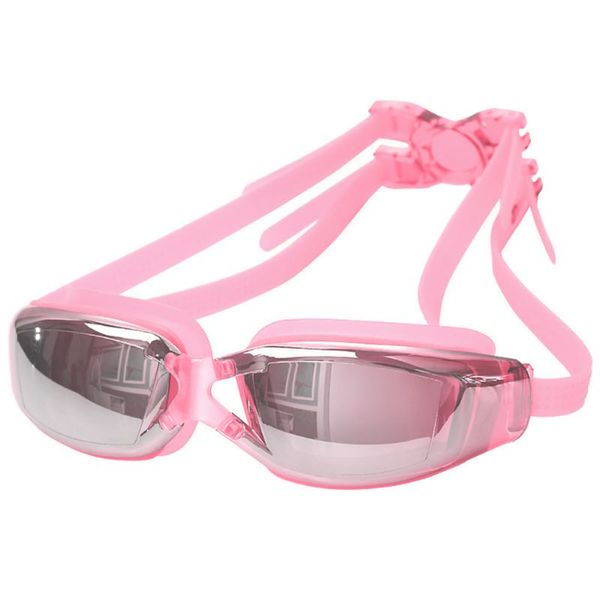 

men women electroplating uv waterproof anti-fog swimwear eyewear swim diving glasses adjustable swimming goggles