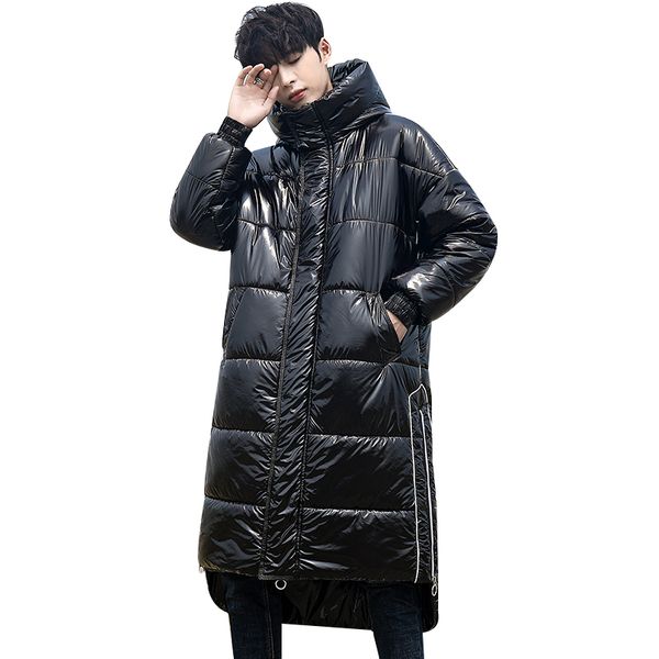 

2019 new winter jackets parka men autumn winter warm outwear slim mens coats casual windbreaker long cotton jacket s-2xl, Black