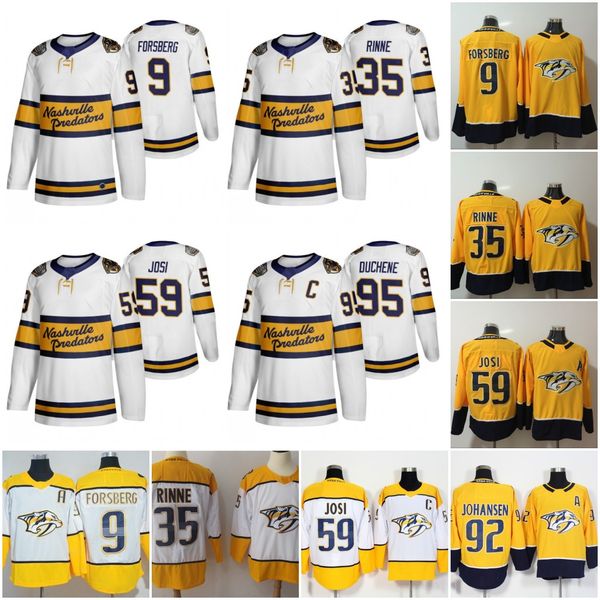 

95 matt duchene na hville predator 2020 winter cla ic jer ey 9 filip for berg 35 pekka rinne 59 roman jo i 92 ryan johan en home away, Black;red