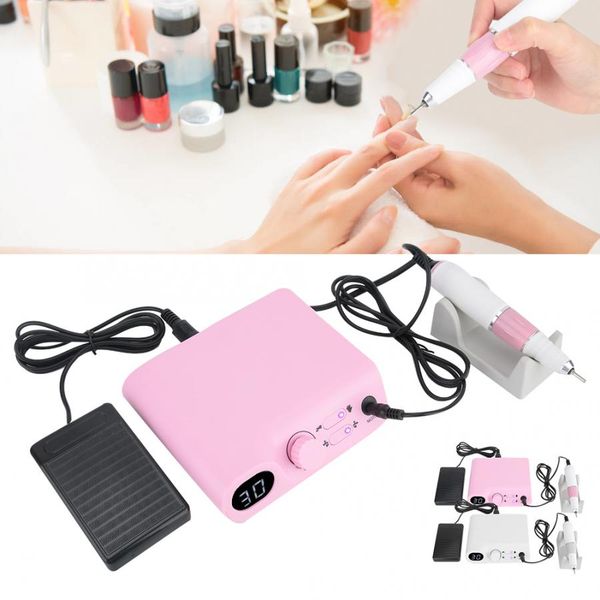 

screwdriver portable electric nail grinding polishing machine lcd nail drill tool manicure tools 100-240v manicure machine, Silver